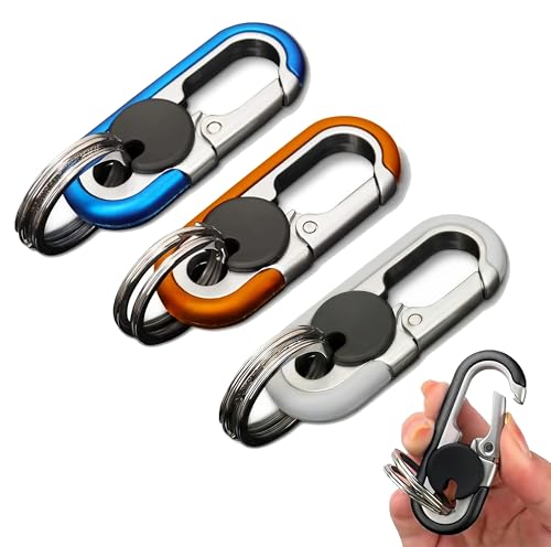 Image of CHRIS GOOD Men's Car Key Chain 2pcs, Personalized Creative Stainless Steel Car Keychain for Men