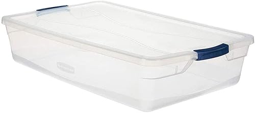 Miniatura 4 de Rubbermaid Clever Store - Contenedor de almacenamiento con pestillo, transparente, 71 cuartos de galón (FG3Q3200CLMCB)