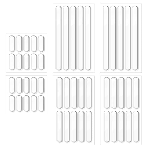 34 Pcs Cabinet Door Bumper, Clear Rubber Bumpers Self Adhesive, 3 Sizes Silicone Cabinet Bumpers, Anti Collision Pad for Refrigerator Entrance Cabinet-Doors, Toilet Covers, Table Corners