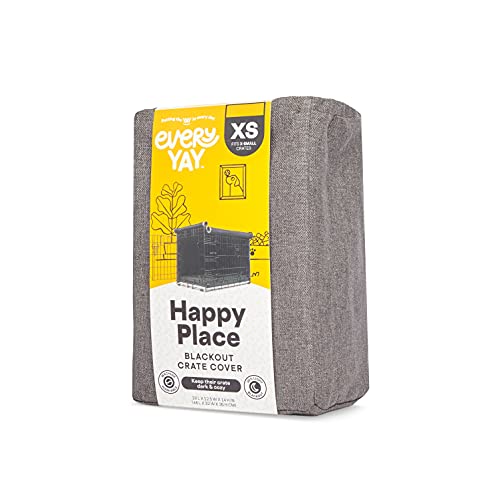 Everyyay Petco Brand Happy Place Grey Blackout Dog Crate Cover, 19" L X 12.5" W X 14" H, X-Small #TOP3