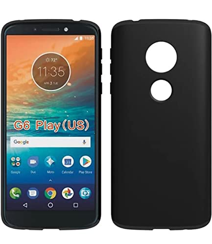 Image of Mobile Back Cover Case for Motorola Moto G6 Play (Silicone Case|CameraProtection|Black SC1510)
