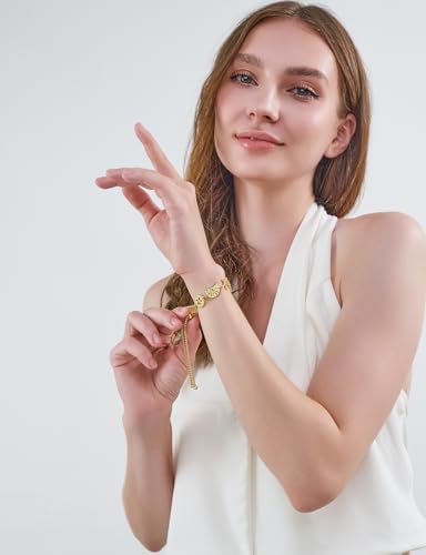 Starfish Shell Charm Bracelet for Women Gold Ocean Pearl Charm Bracelet Adjustable Shell Bracelets Mermaid Jewelry2