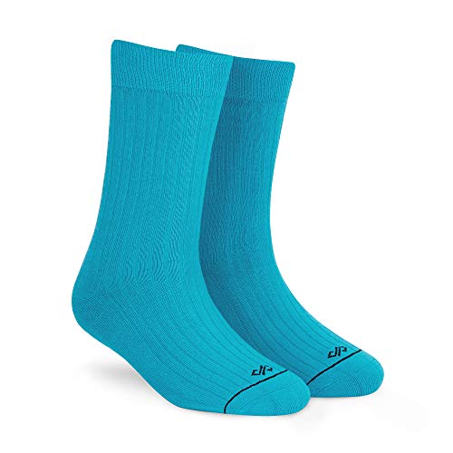 Image of DYNAMOCKS Men's and Women's Combed Cotton Crew Length Socks (Pack of 1, Multicolour) (Size UK 7-12)