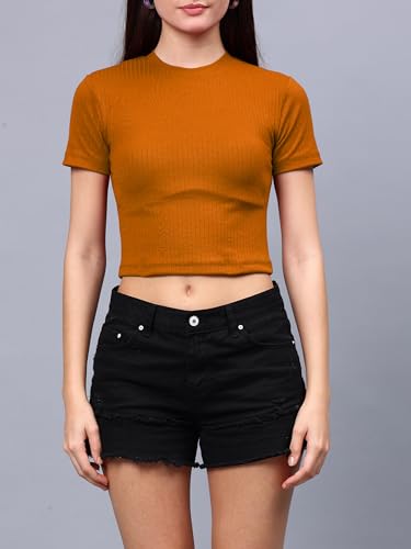 Image of Women's Solid Slim Fit T-Shirt