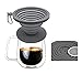 Collapsible Coffee Dripper Pour Over Coffee Filter, Silicone Reusable Coffee Maker,Paperless Coffee Brew Maker,Dishwasher Safe,Carabineer for Hiking, Backpacking,Camping,Home,Office(Grey)