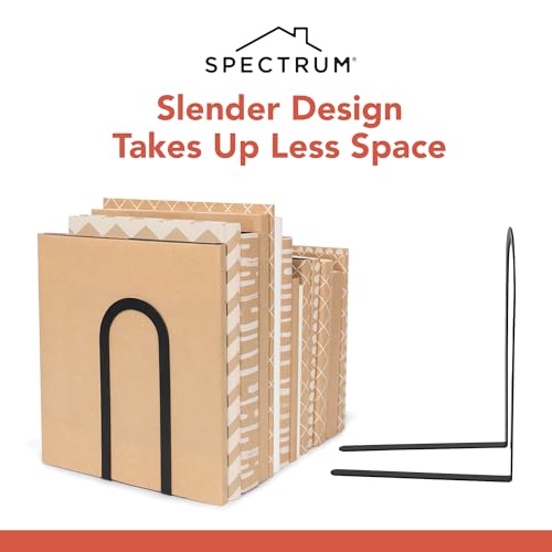 image for Spectrum Diversified Spectrum Elements Book Ends for Shelves, Large- D