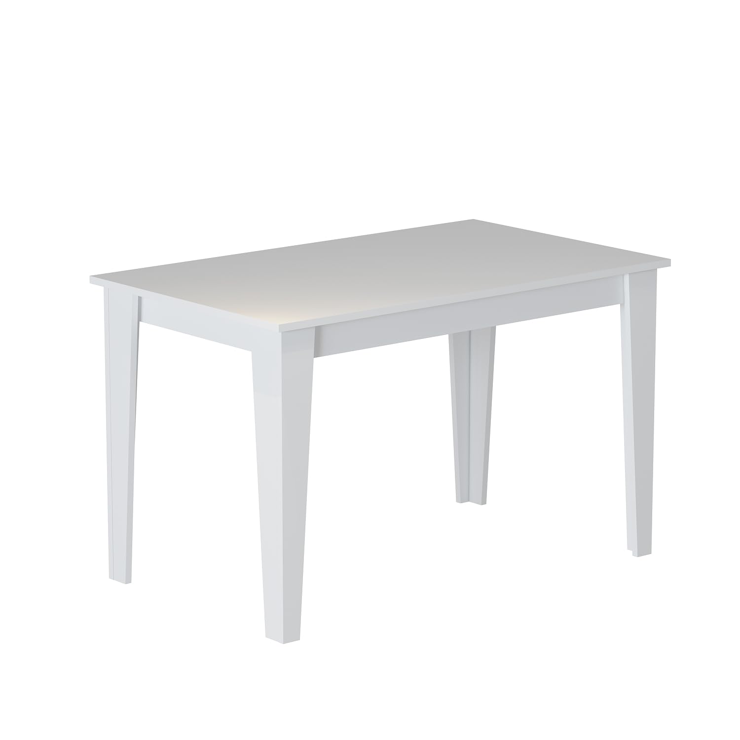 Homidea SHIMAL Tavolo da pranzo per 4 persone - Tavolo da cucina moderno con piano stabile - 120 x 72 x 73,8 cm - Tavolo da sala da pranzo per cucina e soggiorno (bianco)