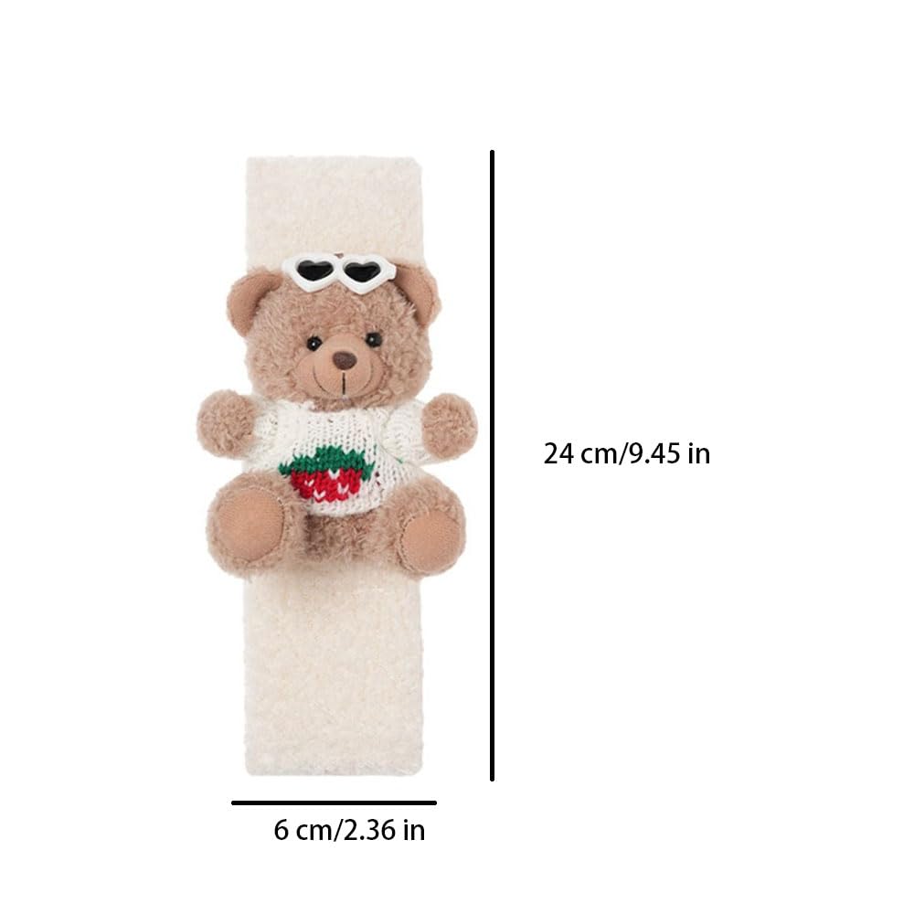 zaoalife Bear Seatbelt Pads Cover, Cartoon Car Seat Belt Covers, Seatbelt Shoulder Strap Pads Covers Soft Seat Belt Cover for Car Interior Accessories