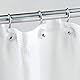 iDesign accroche rideau moderne pour la douche, anneau de douche en métal et plastique, crochet rideau de douche en lot de 12, blanc/argenté