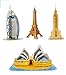 Puzzles 3D Paquete de 4 Ópera de Sídney, Burj Al Arab, Edificio Estatal Epire, Torre Eifel