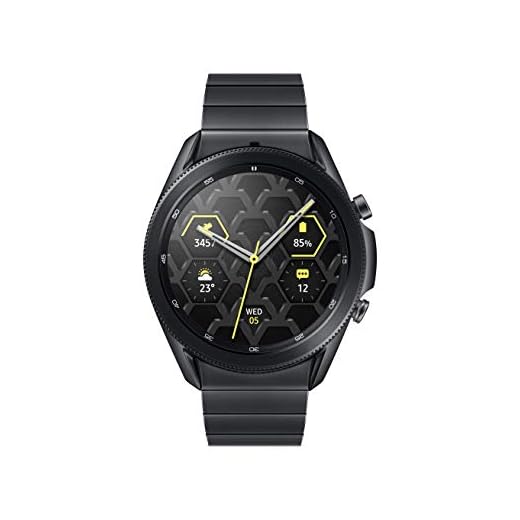 Samsung Electronics Galaxy Watch 3 Titanium (45mm, GPS, Bluetooth) Smart Watch with Advanced Health Monitoring, Fitness Tracking, and Long Lasting Battery, Mystic Black (US Version)