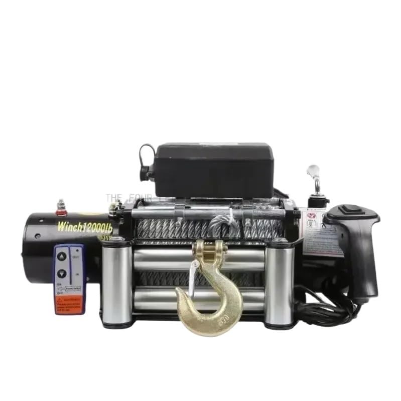 12 24V 9500 12000lb 13500LB Winch Car Tuning Electric Winch Handle/wireless Wire Rope ATV Winches for Beach Bugg Jack(12000lb wireless,12V)