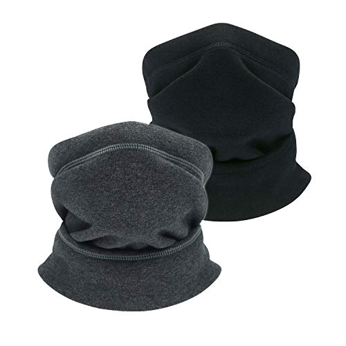AnJuHoPa Cache-Cou en Polaire Thermique pour Hommes, écharpe en Boucle de Bonnet d'hiver en Polaire pour Femmes, écharpe en Tube élastique Coupe-Vent Unisexe Cover