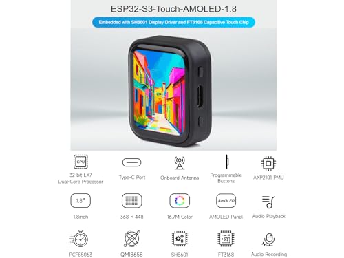 Kit ESP32-S3 AMOLED tactile pour créer des interfaces fluides