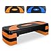 JLL Fitness Large Aerobic Step Platform with 3 Adjustable Heights Exercise Stepper for Home Gym Workouts,81cm x 31cm x 20cm (Orange）