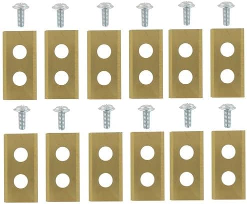 Robotic Lawnmower Replacement Blade, Titanium for GROUW Robotic Lawnmower, Pack of 12