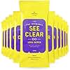 See Clear Original Lens Cleaning Wipes - Pre-Moistened Eyeglass & Screen Cleaning Cloth Towelettes - Streak Free, Scratch Free Lens & Electronic Screen Cleaner - 12 Resealable Packs of 16 (192 Wipes)