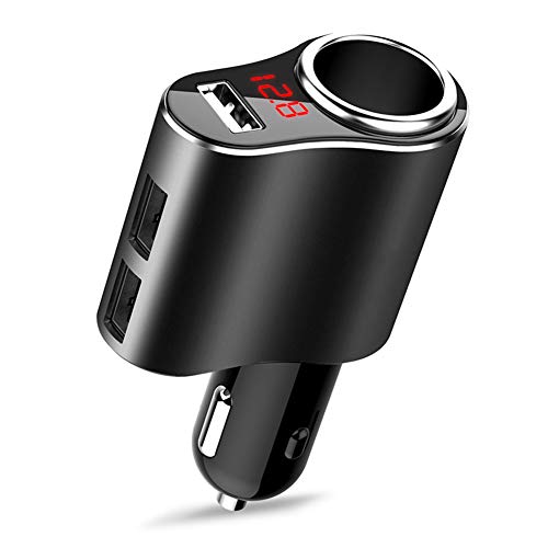 Preisvergleich Produktbild Autoladegerät, 3USB-Autoladegerät, intelligente Digitalanzeige, Bluetooth-Autowiedergabemusik