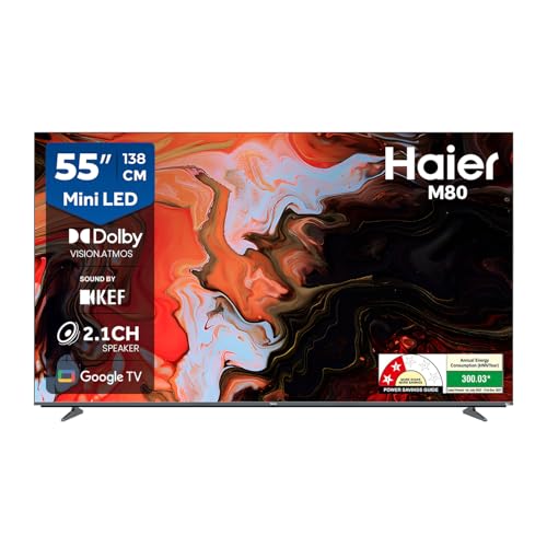 Image of Haier 139 cm (55) New M80F Series 4K Ultra HD Smart Mini LED Google TV H55M80FUX (2025 Model)