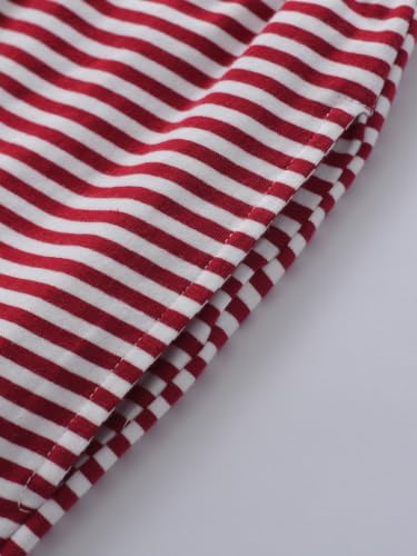 Image of Latuza Women's Petite Cotton Pajama Set Striped Button Down Pjs