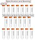 HUAZIZ 20 Stück Konische Zentrifugenröhren, 50ml Polypropylen Abgestuft Konische Zentrifugenröhrchen mit Orange Schraubverschluss, Conical Centrifuge Tubes