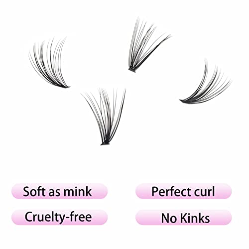 Image of Eyelash Clusters LAUBESS Lash Clusters Individual Lashes Cluster Eyelash Extensions DIY at Home Waterproof Cluster Lashes (20D-D-Mix9-16)