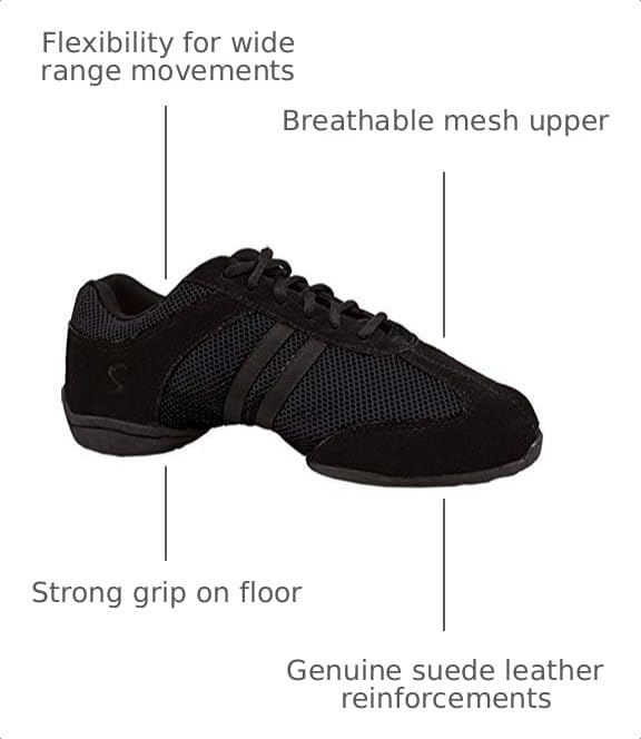 Image of Skazz by Sansha Womens Dance Studio Exercise Sneakers Mesh Suede Leather Split-Sole Dyna-mesh (US 7.5 / Skazz 08 M)