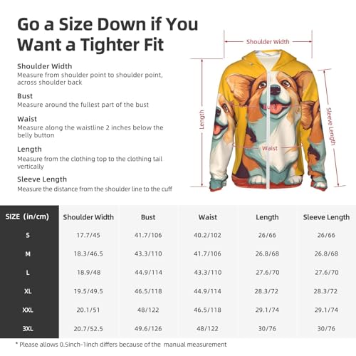 UPF 50+ Sun Protection Hoodie Long Sleeve Cute corgi dog Sun Shirt Rash Guard Fishing Shirts for Men2