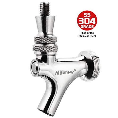 MRbrew Upgraded Beer Faucet, All Commercial 304 Stainless Steel Draft Beer Keg Tap