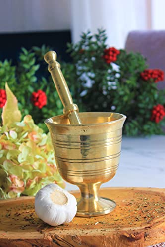Matarmutfak Sarı Havan Pirinç Malzeme Mutfak