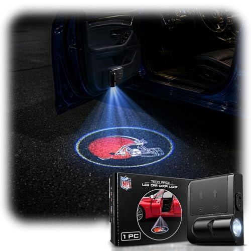 Image of LED Car Door Light - Officially Licensed NFL Wireless Projector - Show Your Team Pride - Battery Powered, Easy Install
