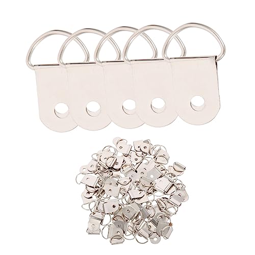 Image of 100pcs Semi-Circle Picture Frame Hangers Photo Hanging for Wall Art Easy to Install Frame Hardware for Gallery and Office Decor