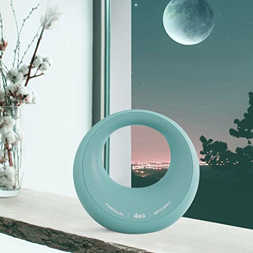 Meticpr Rubber Coated Kettlebell Weights - 8.8Lb Power Ring, Perfect Combination Of Dumbbell And Kettlebell, For Men And Women Strength Training And Fitness & Core Training (4Kg(8.8Lb)) #TOP2