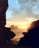 Ocean Sunset & Rocks Scenery Nature Wall Decor Art Print Poster (16x20)