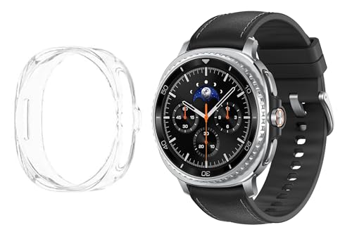 Image of M.G.R.J Soft TPU Bumper Case Cover for Samsung Galaxy Watch8 Classic 46mm (Flexible|Silicone|Clear)