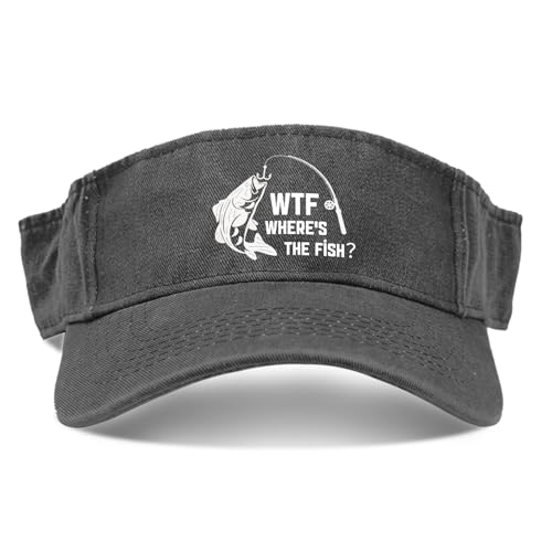 WTF Where's The Fish Hats for Men Fishing Here Fishy Fishy Hats Hat Washed