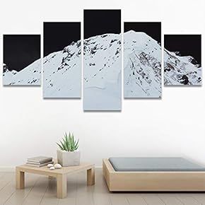 SIGNWIN 5 Panel Canvas Wall Art Dramatic Forest...