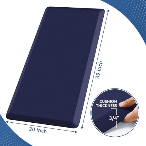 Image of 0.8 inch Thick Kitchen Mat Cushioned Anti Fatigue Rug Comfort Floor Mats | Water-Resistant, Non-Slip, Easy to Clean Comfort Floor Mat for Kitchen, Sink & Office, Multiple Colors & Sizes, 39 inch x 20 inch