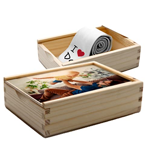 GFD SCATOLA PERSONALIZZATA IN DIVERSI FORMATI -SCATOLA REGALO PERSONALIZZATA CON LA TUA FOTO PREFERITA - DISPONIBILE IN DIVERSI FORMATI (LEGNO RETTANGOLARE)