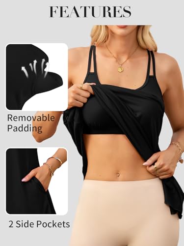 Image of V FOR CITY Womens Summer Dresses with Built in Bra Sundress