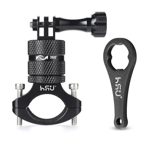 HSU Aluminum Bike Bicycle Handlebar Mount for GoPro Hero 13/12/11/10/9/8/7/6/5/4...