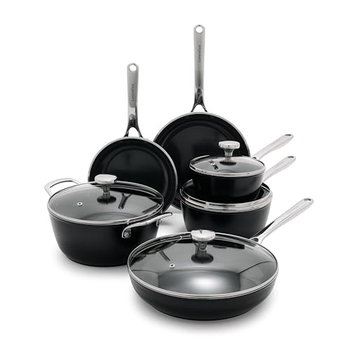 Lumenflon Orfeo 10 Piece Nonstick Cookware Set, Made in Italy,