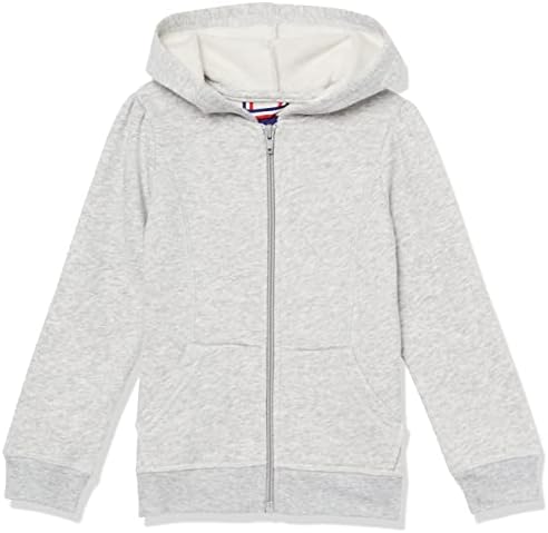 French Toast Girls' Big Fleece Hoodie, Heather Gray, 14-16