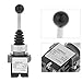 Joystick Monolever Switch, 8 Ways Switch 4 Contacts Momentary Normal Open Elliptical Black Handle Joystick Switch for Industrial Switches
