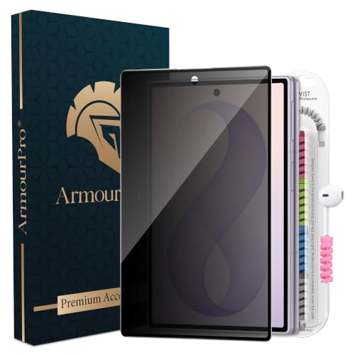 Image of ArmourPro Privacy Tempered Glass for Samsung Galaxy Z Fold 8 - Anti Spy Anti Peeping Screen Protector, Edge-to-Edge Full Coverage, 9H Hardness with Cable Protector | Black