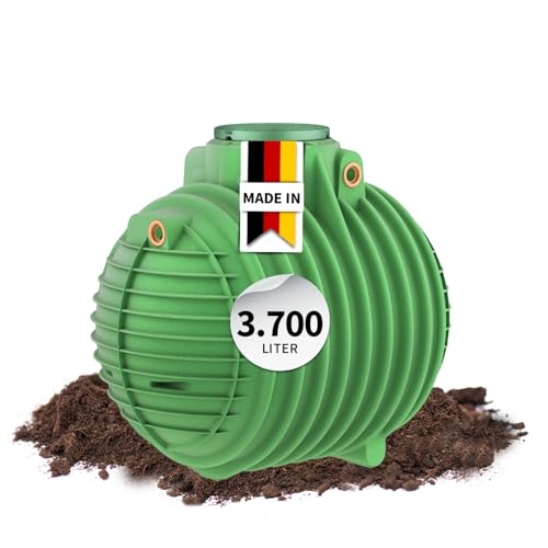 GARANTIA Columbus Erdtank PROline 3700 Liter inkl. Tankabdeckung - Stabiler Regenwassertank für Haus und Garten, nachhaltige Regenwassernutzung, unterirdischer Wasserspeicher