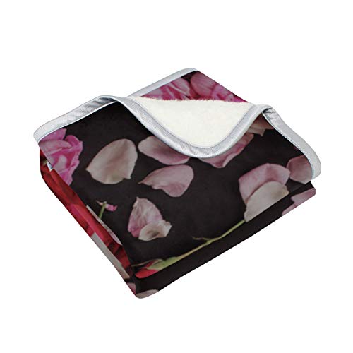 Enevotx Dark Red Romantic Fragrant Flower Art Throw Blanket Custom Soft Blanket Cozy And Perfect For Couch Sofa Chair Bed Office Throw Blankets For Kids Comfy Throw Blanket #TOP1