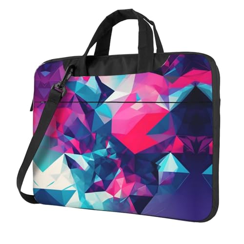 Sac à bandoulière pour ordinateur portable antichoc imprimé galaxie géométrique