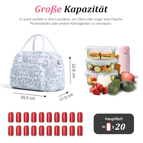 AOTM Kühltasche Klein Frauen Männer, 12L Lunchtasche mit Gurt für Arbeit – Ansicht 2
