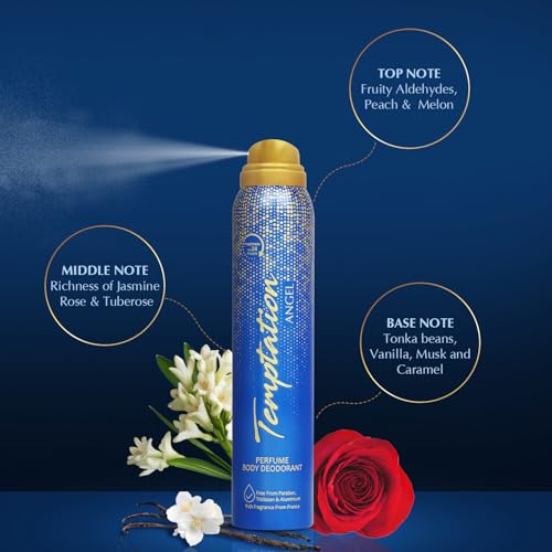 Image of Envy Temptation Angel and Foxy Deodorant For Women- 150 ML Each, Pack of 2| Long Lasting Deodorant Body Spary